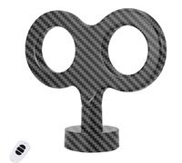 Cute Clockwork Wind Up Key-2025 Carbon Fiber Wind-Up Key for the Back of the Car, with Remote Control & Type-C Charging, Magnetic Electric Rotating Car Accessory (A1)