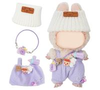 Cute Clothes for Doll Design Outfit Pop Blind Mystery Box Mart Accessories Mini La Boo-Boo Blah Bu Bu BuLafufu Ropa Plush Toy Stuff Dress Overalls Hoodie Pajamas Purple