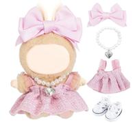 Cute Clothes for Labubu Design Pop Outfits Blind Mystery Box Mart Accessories Mini La Boo-Boo Big Into Energy Monster Labooboo Birthday Party Decoration Mini Pink Glasses Balloon Charm Figure