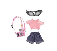 Cute Clothes for labubu,Pink Doll Outfit for Doll,Accessories for Labubu Dress, Outfit Unique and Diverse for Labubu, No Doll Included (bb)