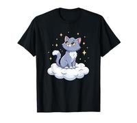 Cute Cloud Kitty Starry Heaven Cat Kawaii T-Shirt