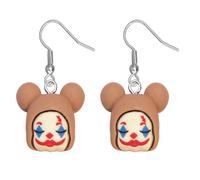 Cute Clown Earrings Resin Circus Clown Funny Earrings Funny Dangle Earrings Joker Earring Jewelry for Women Men
