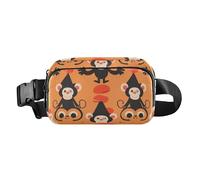 Cute Clown Monkey Cute Fanny Pack Waist Bag for Women Men Teenagers Multipurpose Sling Chest Bag with Adjustable Strap for Travel Vacation Running