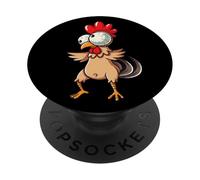 Cute Clumsy Chicken with Big Eyes Caffeine Lovers PopSockets Adhesive PopGrip