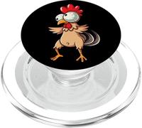 Cute Clumsy Chicken with Big Eyes Caffeine Lovers PopSockets PopGrip for MagSafe