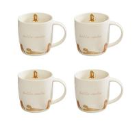 Cute Cockapoo Dog Design Mug, Set of 4 Ceramic Mugs, 350ml Premium Cups for Tea, Coffee & Hot Drinks, Gift for Dog Lovers. (Cockapoo)