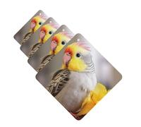 Cute Cockatiel Car Air Freshener Cards for Women Men 4 Pack Cute Car Accessories Long Lasting Scent Car Diffuser Hanging Auto Aromatherapy Tablets Car Fresheners Gifts