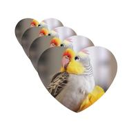 Cute Cockatiel Car Air Freshener Cards Set of 4 Pieces Long Lasting Hanging Scented Cards for Bedroom Wardrobe Car Aromatherapy Tablets for Men Women Rearview Mirror Pendant