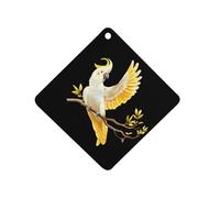 Cute Cockatiel Car Air Freshener Decorative Hanging Aromatherapy Tablets for Car Trucks Rhombus