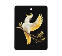 Cute Cockatiel Car Air Freshener Decorative Hanging Aromatherapy Tablets for Car Trucks Square
