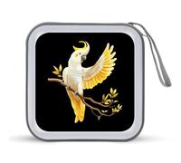 Cute Cockatiel CD Case Holder Portable 40 Capacity DVD Wallet Storage Organizer for Car Travel