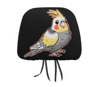 Cute Cockatiel Funny Car Headrest Covers Universal Fit Seat Head Rest Protector Auto Interior Accessories