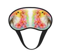 Cute Cockatiel Print Sleep Mask, Eye Sleeping Mask for Women and Men for Total Darkness, Reduces Puffy Eye Mask