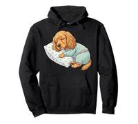 Cute Cocker Spaniel Dog Sleeping in Pajamas Bedtime Art Pullover Hoodie
