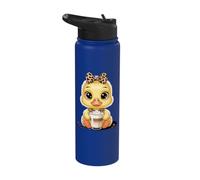 Cute Coffee Duck Latte Leopard Lover Stainless Steel Insulated Water Bottle