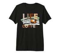 Cute Coffee Lover Saying Life Begins After Coffee Premium T-Shirt