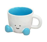 Cute Coffee Mug, Funny Ceramic Cup, Adorable Drinkware Mug, Charming Kitchen Tableware Design for Latte, Coffee, Tea, Milk, Water, Hot Cocoa, Cold Drinks, Daily Home Office Use 9.5x7.3x3.5cm