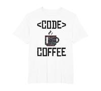 Cute Coffee Mug with Code for Programmers T-Shirt, Men's Big and Tall, White, 6X Tall