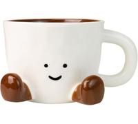 Cute Coffee Mug with Feet, Ceramic Funny Coffee Cup - 12 oz Novelty Unique Teacup with Handle - Artistic Coffee Mug for Offices, Family, Friends, Coworkers