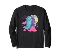Cute Coffin Character Halloween Moon Bats Long Sleeve T-Shirt