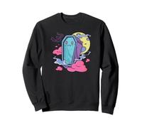 Cute Coffin Character Halloween Moon Bats Sweatshirt