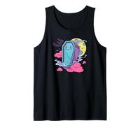 Cute Coffin Character Halloween Moon Bats Tank Top