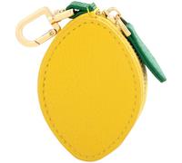 Cute Coin Purse Keychain Mini Bag Charm for Women Teens Fruit Purse Backpack Charms Leather Ring Keychain Holder Coin Pouch, Ab-lemon, Cute