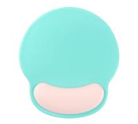 Cute Color-Blocking Design Gel Ergonomic Mouse Pad Wrist Support - High Viscosity Non-Slip Bottom for Office Desk, Gaming, Computer, and Laptop (Blocking Blue&Pink)