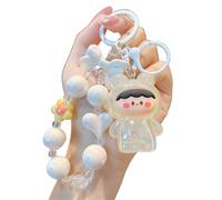 Cute Color Changing Frog Acrylic Keychain Creative Belt Cartoon Animal Bag Pendant Metal Keyring