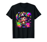 Cute Color Splash Pirate Boy Kids Birthday T-Shirt