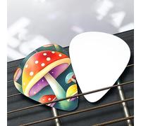 Cute colored mushrooms Patterned guitar pick set - (thin/medium/thick), widely compatible with all kinds of stringed instruments,