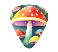 Cute colored mushrooms Patterned guitar picks - (thin/medium/thick) free to choose, suitable for all kinds of string instruments,