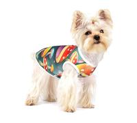 Cute colored mushrooms Small Pet Cotton Vest S Full Print Dog Cat Soft Breathable Elastic Apparel Daily Party Outfit