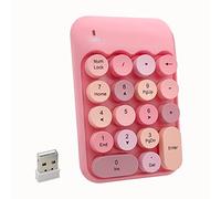 Cute Colorful 2.4G Wireless Numeric Keypad, Pink Number Pad for Laptop