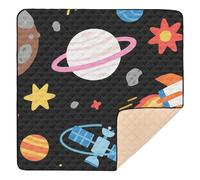 Cute Colorful Airplane Hot Air Balloon Soft Thick Baby Gym & Activity Mat for Floor Non-Toxic Foldable Activity Entertainment Mat for Baby Toddler Infant, 50'' x 50''para juegos de