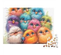 Cute Colorful Birds 1000 Pc Sturdy Cardboard Classic Jigsaw Puzzle for Adults & Kids 12+, Stress Relief Puzzle, Decompression & Wall Decor, Ultimate Relaxation Gift 38x26cm/1000pcs