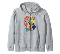 Cute Colorful Blooming Flowers Wildflower Botanical Lovers Zip Hoodie