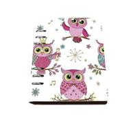 Cute Colorful Cartoon Owls Notebook A5, Pu Leather A5 Notebooks, Lined Paper Cute Notebooks 180Pages/90Sheets, Homework Book for Work, Note Book Lined for Office, College Supplies Journal Diary
