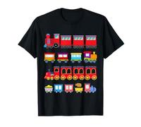 Cute colorful cartoon train animal kids design T-Shirt