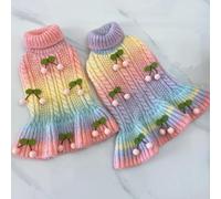 Cute colorful Cat spring Sweater Costume Winter Warm Pet Clothes for Cats warm Clothing for Animals dog