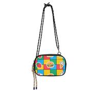 Cute Colorful Checkered Dessert Black Crossbody Bag for Men Comfort with Credit Card Slots Over The Shoulder Purse Take a walk bolso para mujer