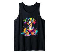 Cute Colorful Dachshund Puppy Pop Art Tank Top