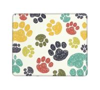 Cute Colorful Dog Paw Non-Slip Rubber Base Mouse Pad with Lock Edge, Large Extended Desk Mat for Enhanced Game Work