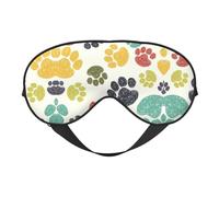 Cute Colorful Dog Paw Print Soft Eye Mask - Comfortable Sleep, Blocks Light, Full Eye Coverage, Ideal for Travel, Meditation