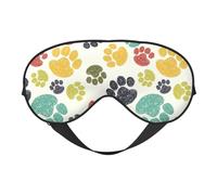 Cute Colorful Dog Paw Soft Sleep Mask Adjustable Strap Light Blocking Reversible Comfortable Night Mask