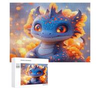 Cute Colorful Dragon Funny Wooden Picture Puzzle Wood Jigsaw Creative Gift for Adults And Family Game