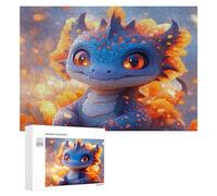 Cute Colorful Dragon Funny Wooden Picture Puzzle Wood Jigsaw Creative Gift for Adults And Family Game