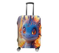 Cute Colorful Dragon Luggage Case Cover Protective Suitcase Covers Anti Scratch Baggage Washable Fits 19-32 Inch S