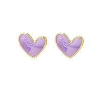 Cute Colorful Enamel Small Heart Stud Earrings for Women | Dainty Minimalist Classic Heart-Shaped Love Tiny Cartilage Studs Fashion Trendy Jewelry for Her Wife Bff Christmas