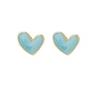Cute Colorful Enamel Small Heart Stud Earrings for Women | Dainty Minimalist Classic Heart-Shaped Love Tiny Cartilage Studs Fashion Trendy Jewelry for Her Wife Bff Christmas